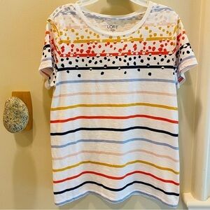 LOFT short sleeved t-shirt multi color in SMALL
